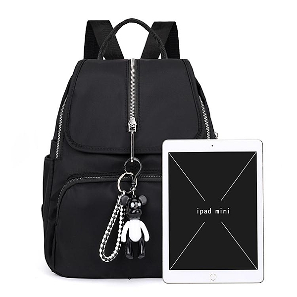 包包新款尼龍布簡約雙肩包女休閒包潮流時尚輕便防水背包百搭