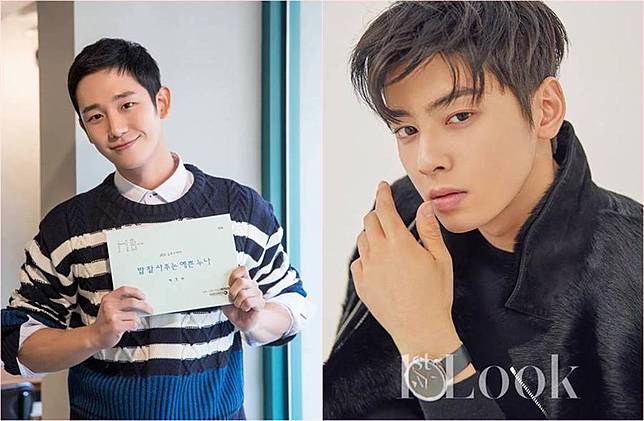 韓國新一代男性整型範本，有六位男星上榜，其中近期來台的丁海寅（左）、車銀優（右）都在名單中。（圖／翻攝自韓網）