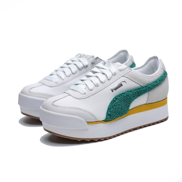 PUMA ROMA AMOR HERITAGE WN'S 米白 綠絨 黃 增高 休閒鞋 女 (布魯克林) 37094704