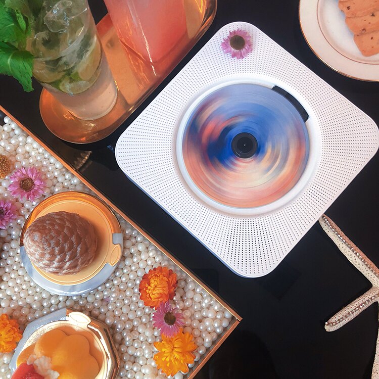 CD機 HAODUOPAN壁掛CD播放機復古CD機藍芽音響ins便攜式迷你專輯播放器