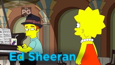 見證演技的時刻到了！ Ed Sheeran 出現在《辛普森家族》最新一集與花枝大談三角戀！