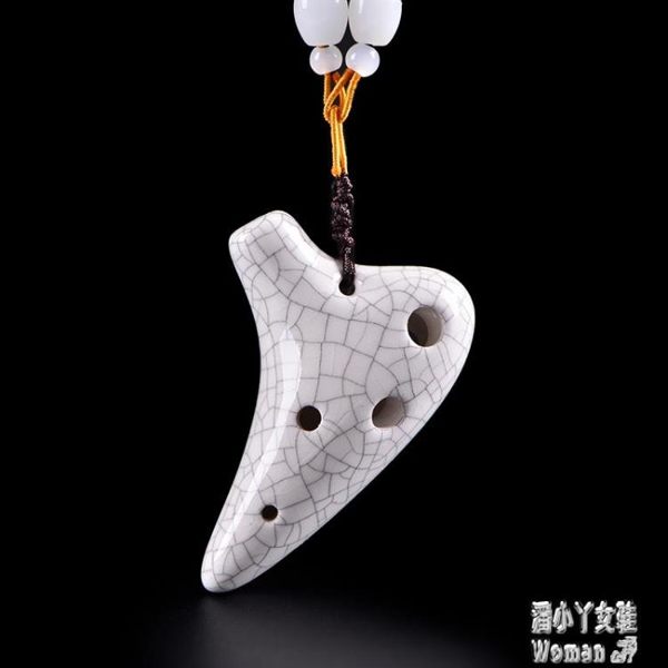 迷你小陶笛超高音F調 SSF項鏈陶笛熏燒裂紋簡單樂器