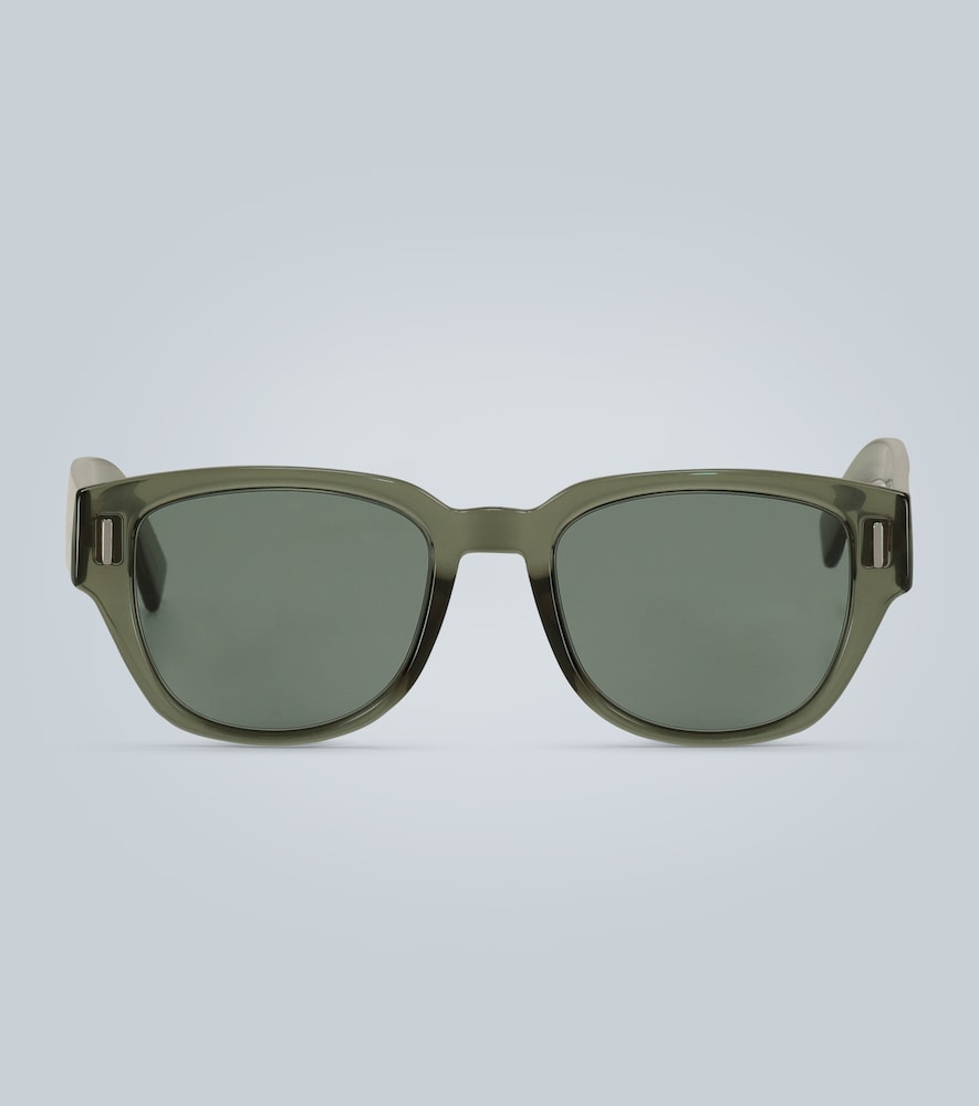 These slick DiorFraction3 sunglasses from Dior Eyewear sport a transparent khaki frame, tinted lense