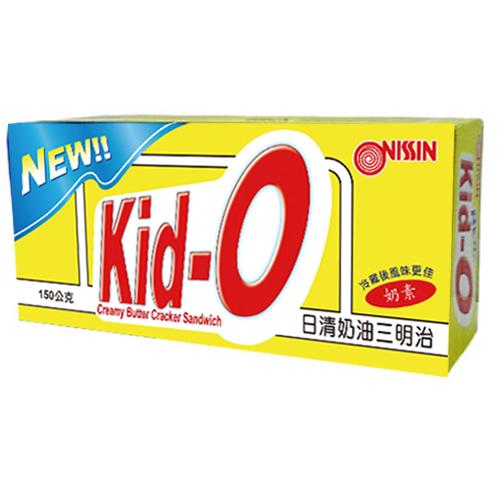 日清Kid-O三明治餅乾-奶油口味150g【愛買】