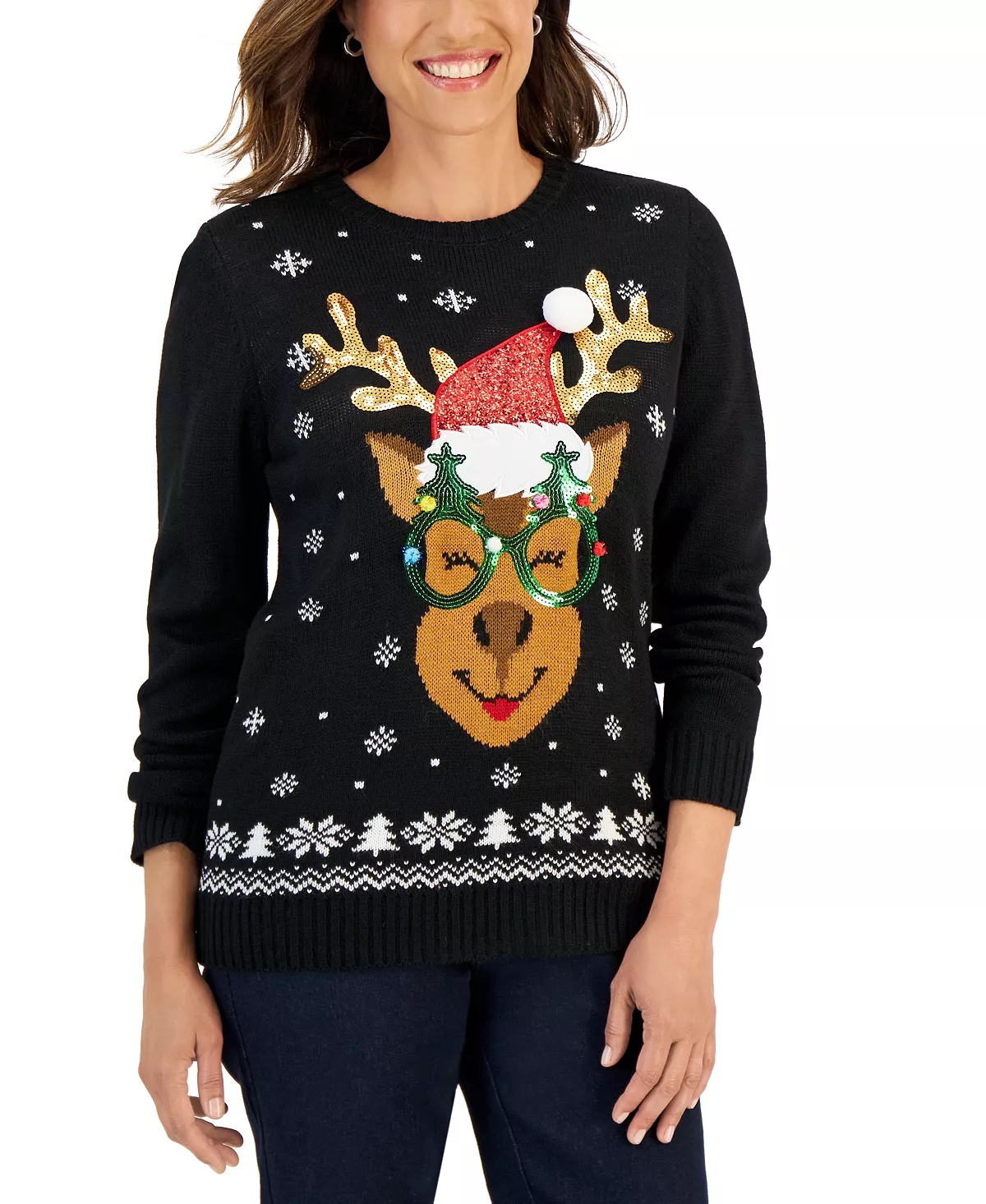 KAREN SCOTT Women's Holiday Sweater, Created for Macy’s