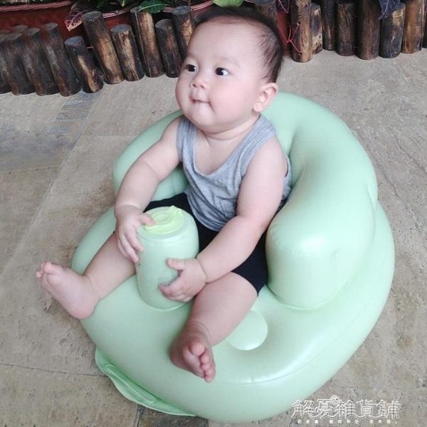 寶寶學座椅 兒童充氣小沙發嬰兒音樂學坐椅便攜式餐椅浴凳可折疊 流行花園