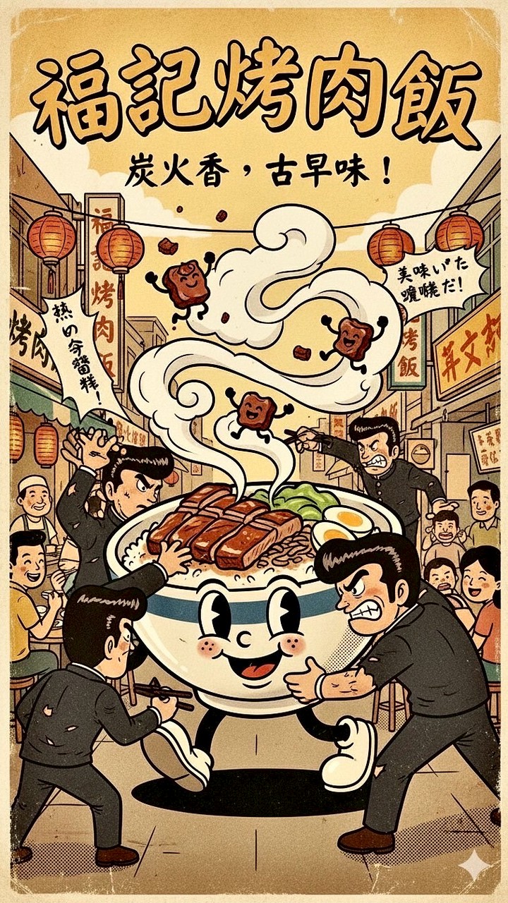 福記。碳香烤肉飯