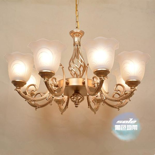 吊燈 歐式鐵藝黃古銅美式復古吊燈客廳餐廳臥室陽台書房燈飾新款T 1色