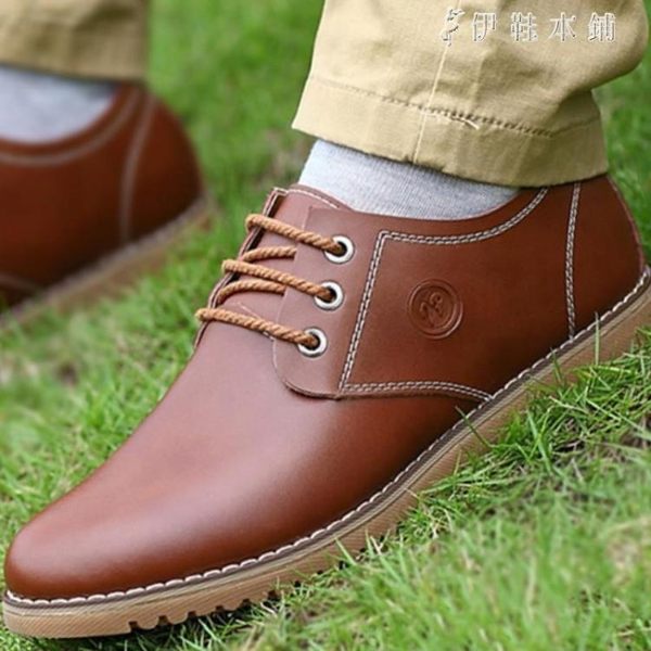 男士休閒鞋 真皮皮鞋