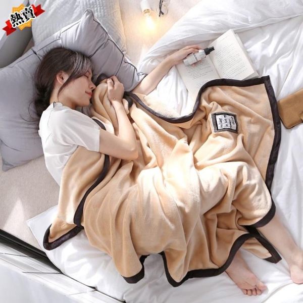 珊瑚絨小毛毯被子夏天蓋腿毯子單人薄款午休辦公室空調午睡毯