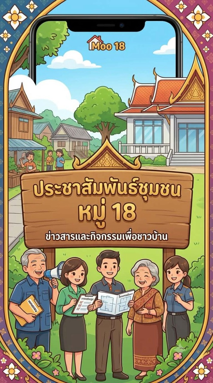 ประชาสัมพันธ์ชุมชนหมู่18