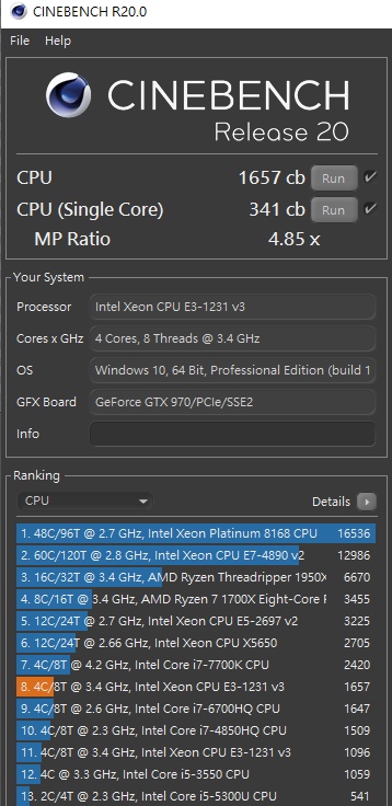 Cinebench R20測試軟體全新登場，加重負荷更適合操爆旗艦電腦