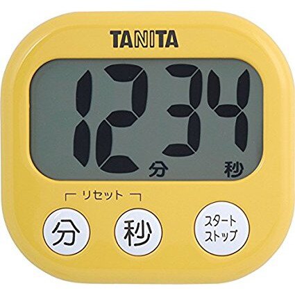 【代購】日本Tanita 7色 料理定時器 超大螢幕字體顯示 TD-384-MY【芒果黃】【星野日貨】