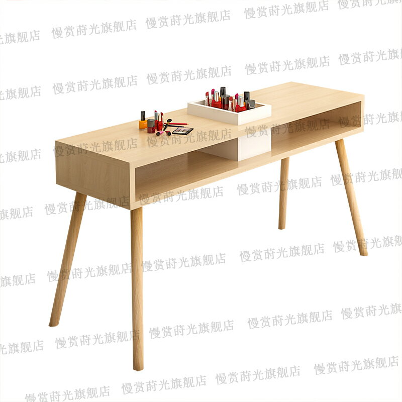 美甲桌日式美甲臺帶內嵌盒指甲臺化妝桌美容美甲桌椅套裝組合 名創家居館