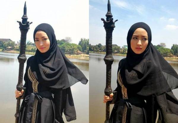 Gaya Beberapa Aktris Non Muslim Saat Mengenakan Hijab Dalam Sebuah Sinetron