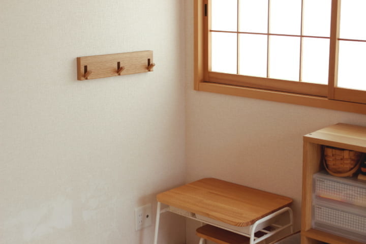 3連ハンガーで掛ける場所を