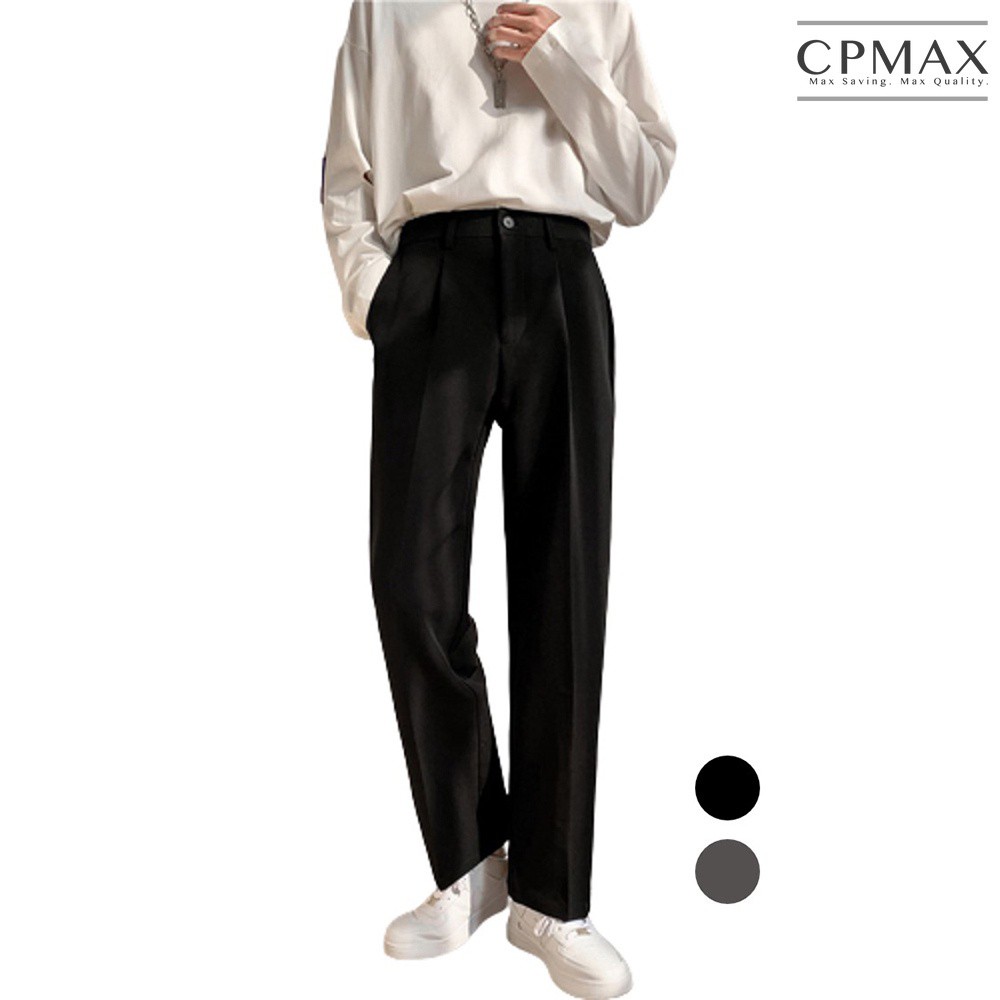 CPMAX 韓系簡約墜感小西褲 直筒寬鬆休閒西裝長褲 男長褲 西裝褲 西裝褲 休閒西裝褲 長褲E29 廠商直送