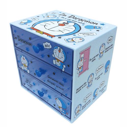 日本 哆啦A夢 三層收納盒 50週年系列商品