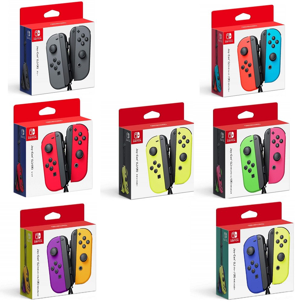 Switch主機 NS原廠#Joy-Con #左右手控制器+LR腕帶 五色款可選※經拆封使用視同購買，恕無法接受退換貨，謝謝鑑賞期(非試用期)獨特的控制器「Joy-Con」內建速度感應器以及陀螺儀，還