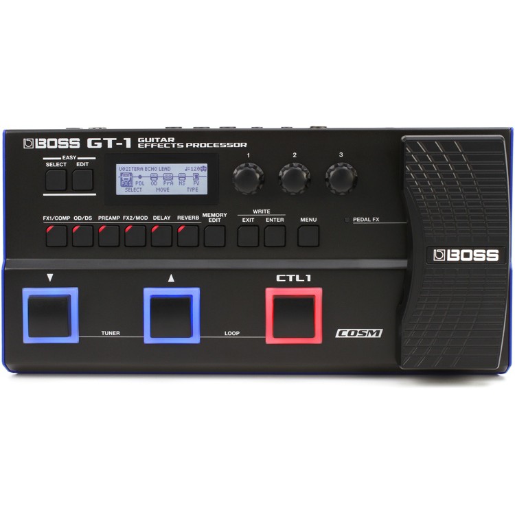 (送變壓器) BOSS GT-1 電吉他 數位 綜合 效果器【亞都音樂】免運費 送電池 公司貨