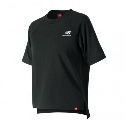 New Balance 女款經典條紋滾邊短袖T恤-NO.AWT91591BK