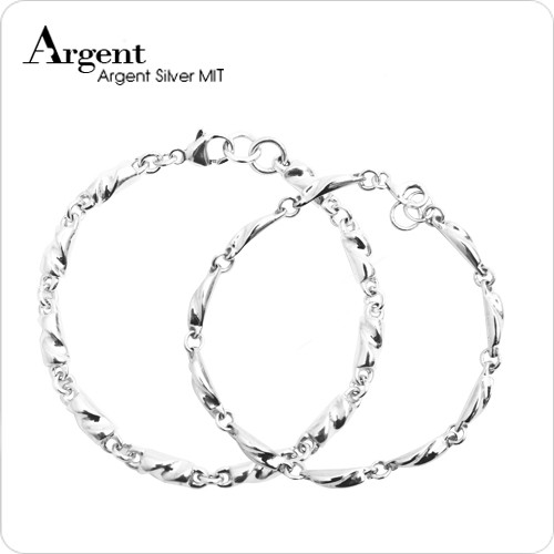 情人節手飾|波紋純銀對手鍊-情侶對手鍊飾品造型款《SilverFly銀火蟲銀飾》