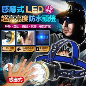 手勢感應防水LED頭燈