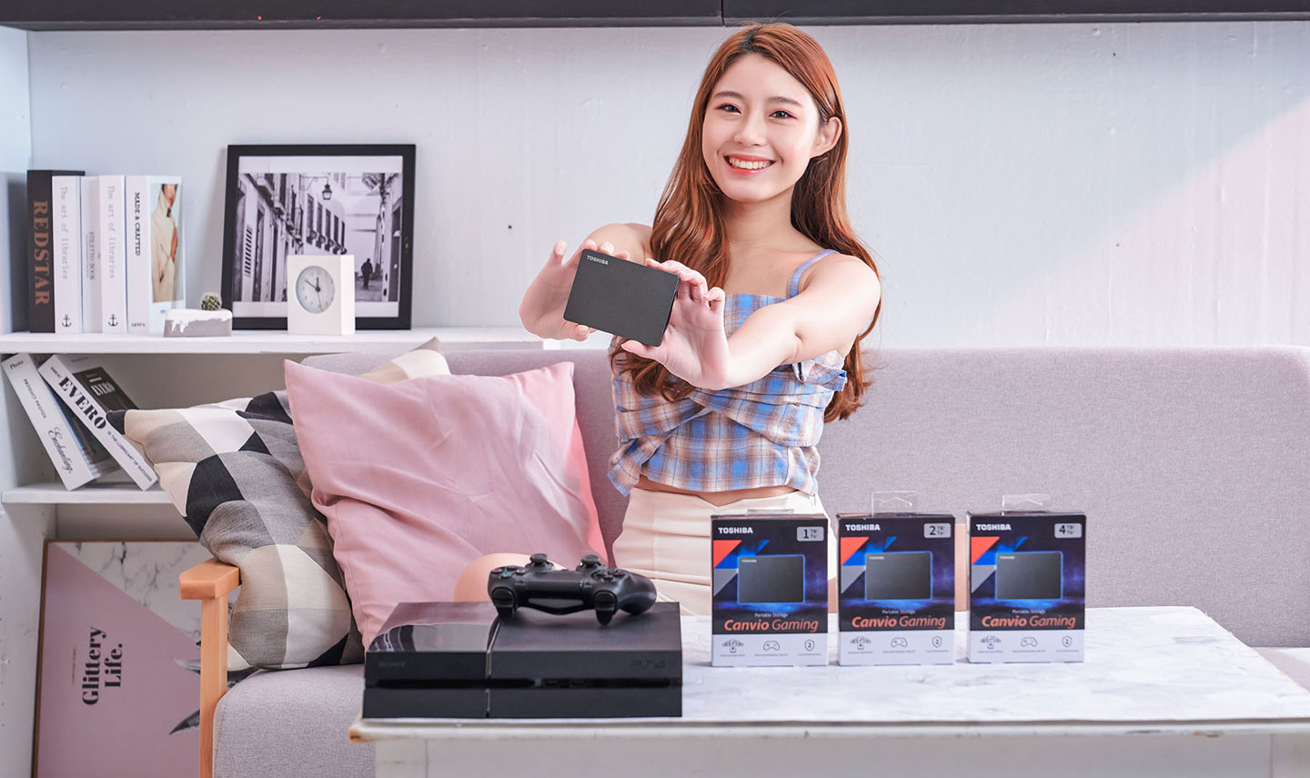 Toshiba CANVIO Gaming 提供 1TB、2TB 與 4TB 三種容量規格可以選擇。