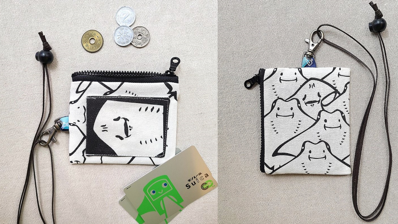 魟魚肚肚印花證件套零錢包