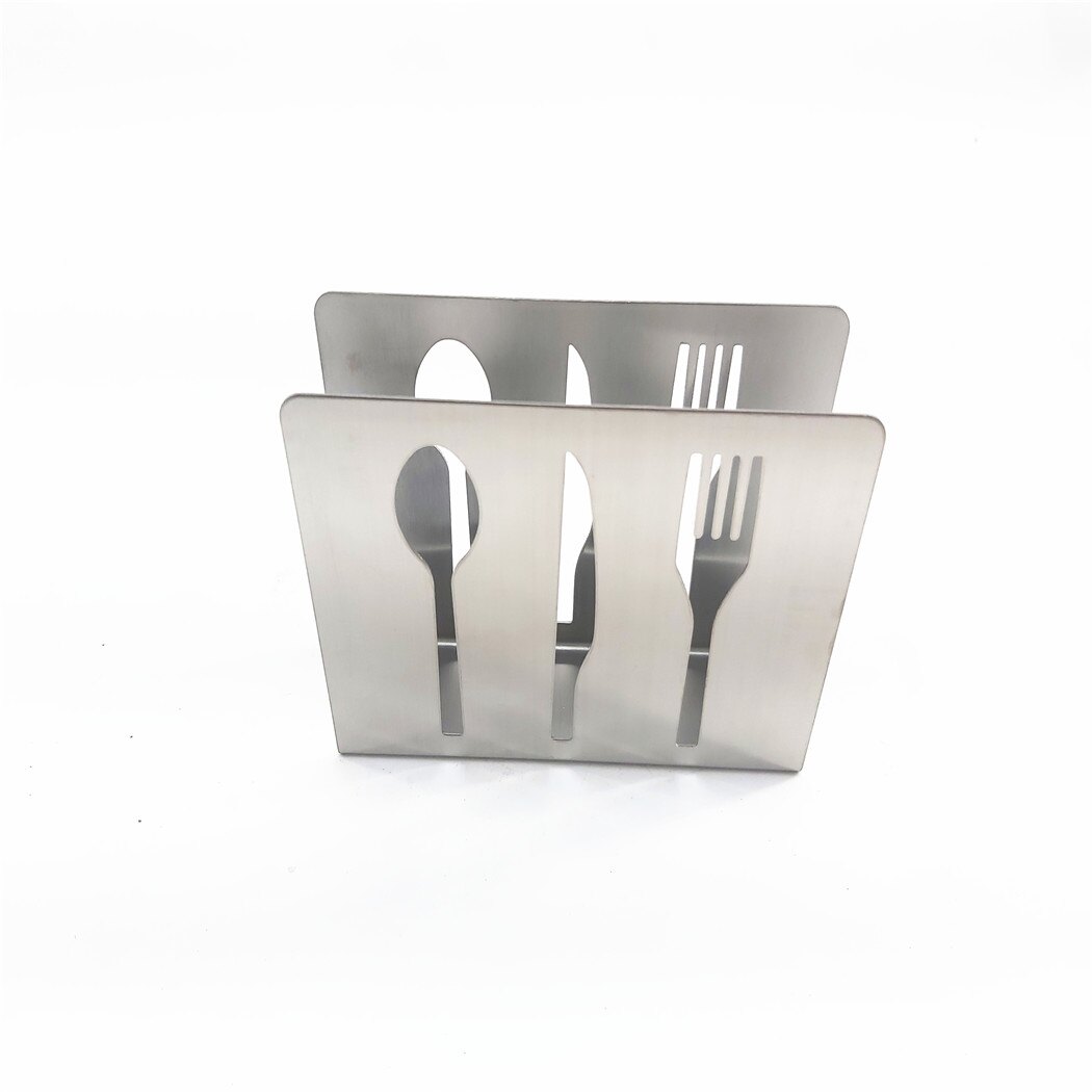 白鐵面紙架(花格形.刀叉形) 餐巾架 衛生紙架 方形架 不銹鋼架 桌上型紙架 紙巾架(依凡卡百貨)