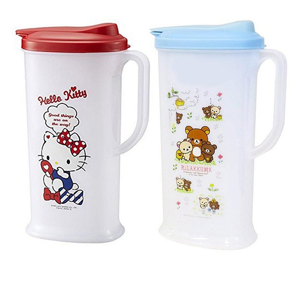 日本進口 塑膠冷水壺 拉拉熊/Hallo Kitty 2L【酷比樂】