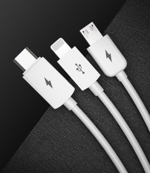 傳輸線電源線三合一數據線iPhone6蘋果充電線器手機一拖三type-c安 琉璃美衣