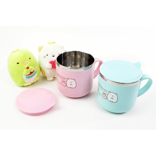 角落小夥伴兒童單手柄杯300ml(藍/粉)［衛立兒生活館］