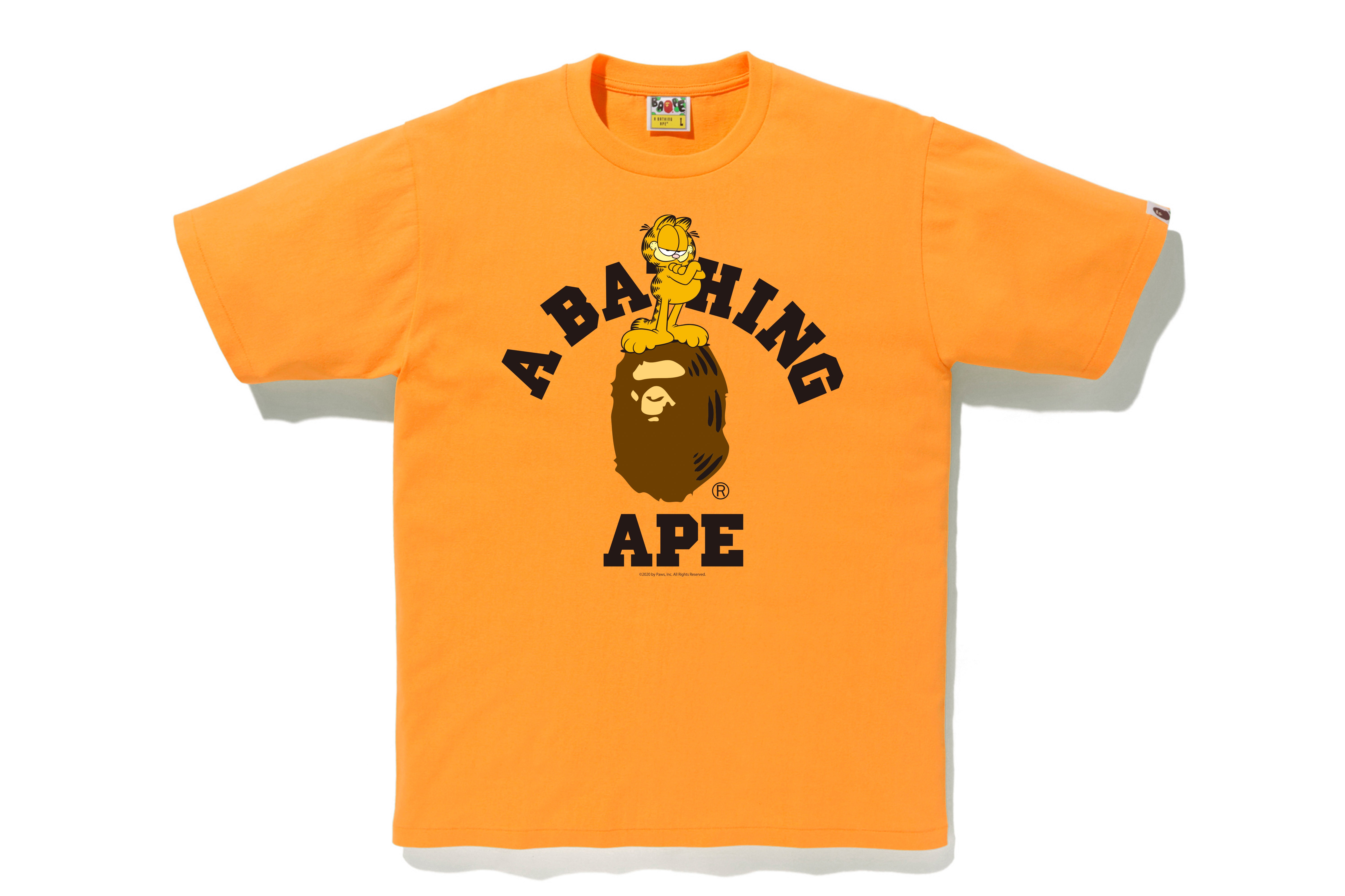 美品⭐️BAPE KIDS ガーフィールド Tシャツ 120cm正規品 ア ベイシング エイプ、ベイビーマイロ調の「ガーフィールド」を