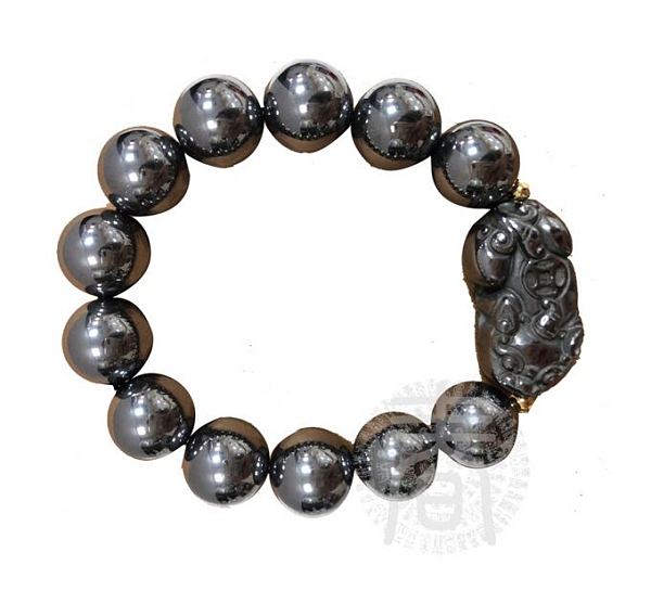 鉑麗星 太赫茲貔貅手鍊1條 太赫茲 能量石波動招財開運手環 彈性手圍 送禮健康平安