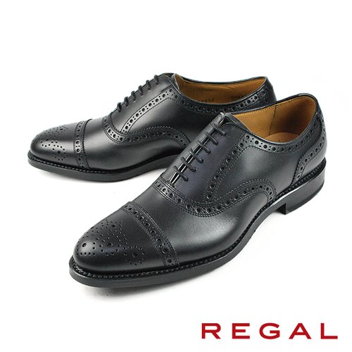 【REGAL】質感雕花牛津皮鞋 黑色(04KR-BL)