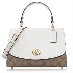 ◎COACH 專賣店產品|◎美國 COACH 正品空運|◎STYLE NO：76620-DJ8品牌:COACH品牌定位:國際精品背法:斜背/側背包款:斜背包/側背包顏色:白色系,棕色系外層材質:PVC