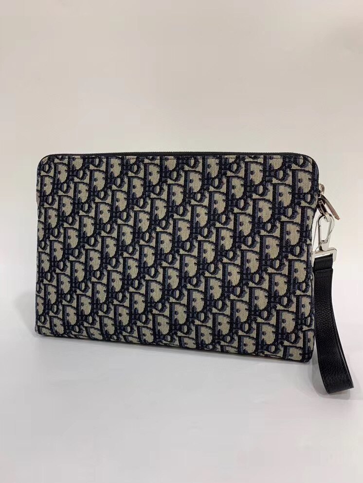 【Go時尚】Dior Oblique 緹花 滿版 迪奧老花 手拿包