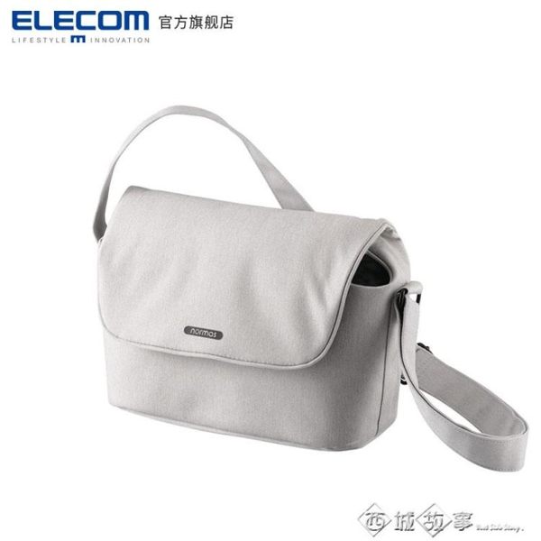 ELECOM單肩單反休閒相機包佳能尼康戶外斜挎攝影包微單便攜包S031 西城故事