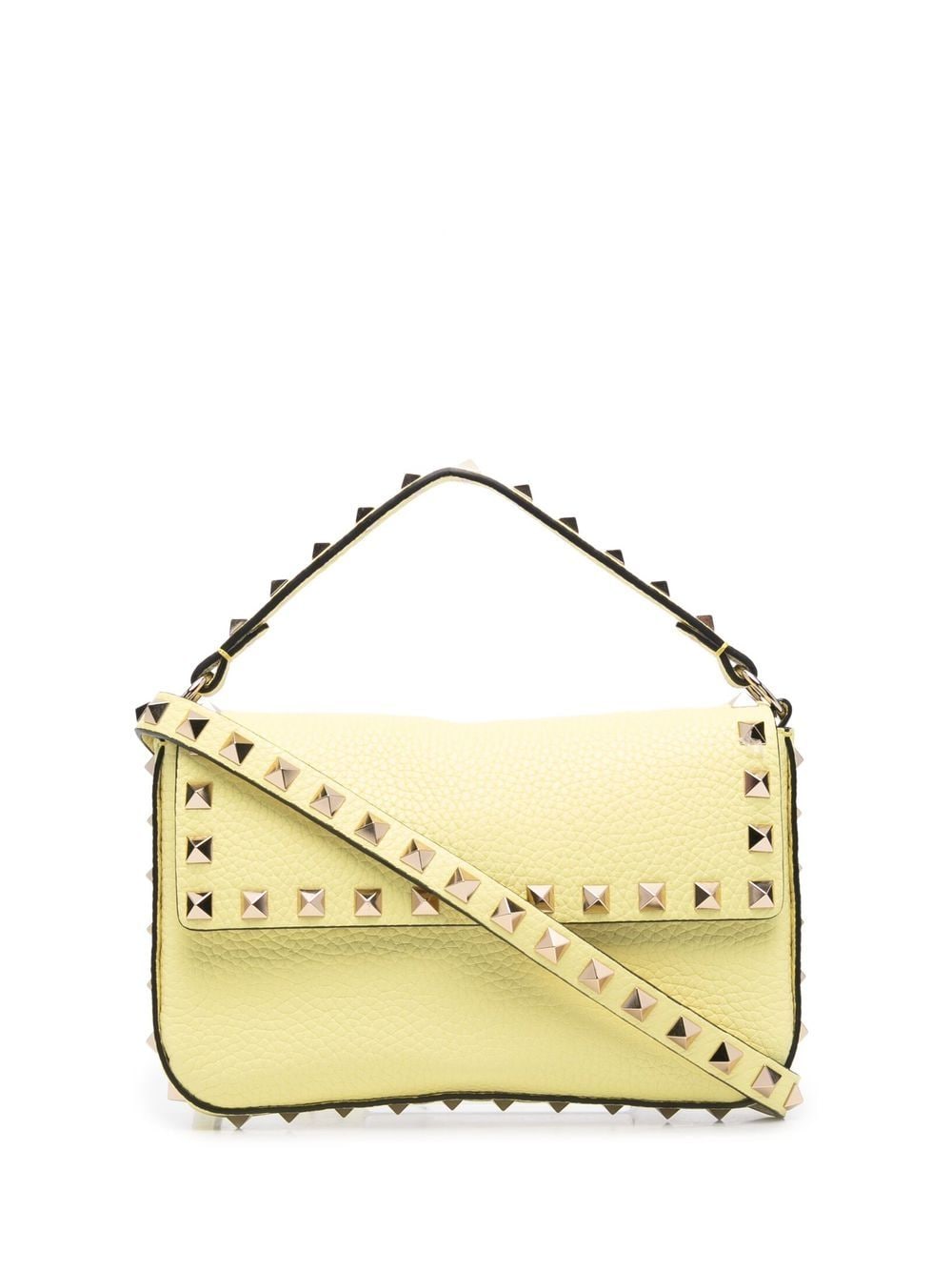 Valentino Garavani - Rockstud top-handle mini bag - women - Leather - One Size - Yellow