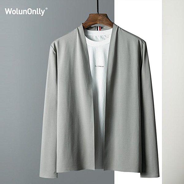 2020新款商務休閒男士外套薄款冰絲防曬服披風夾克防曬衣男裝