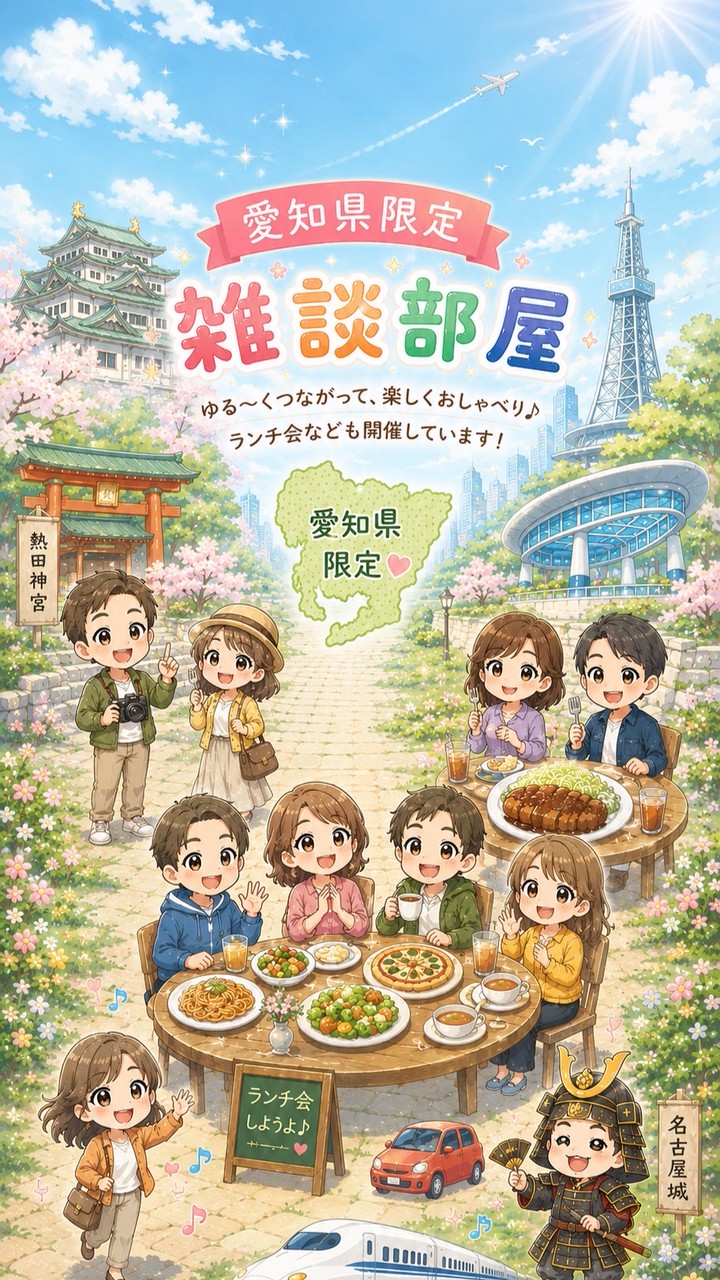 愛知県民限定🏠50代〜60代 気軽に話せる部屋作り☺️皆んなで明るく楽しい部屋を作って、盛り上がろう