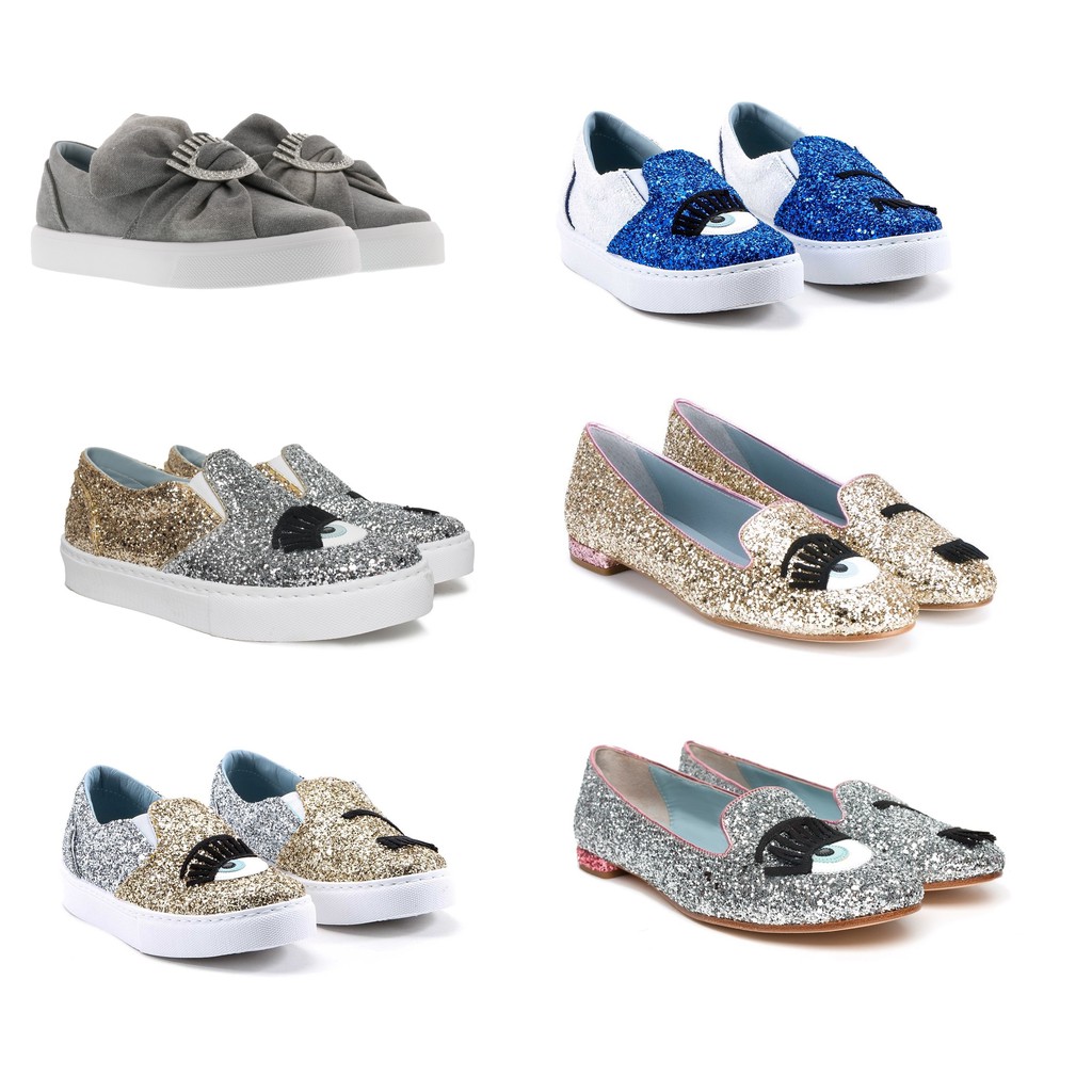 限時特賣請勿錯過 1 .Chiara Ferragni CF1557 珍珠裝飾蝴蝶結厚底休閒鞋 灰色 特賣尺寸: IT 36/38/40/41 灰色織物蝴蝶結外層，配有珍珠形狀裝飾和3cm高的鞋跟。 