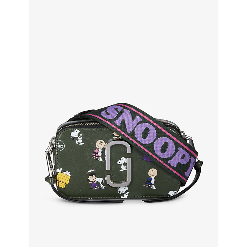 Marc Jacobs x Peanuts Snapshot Snoopy-print leather cross-body bag