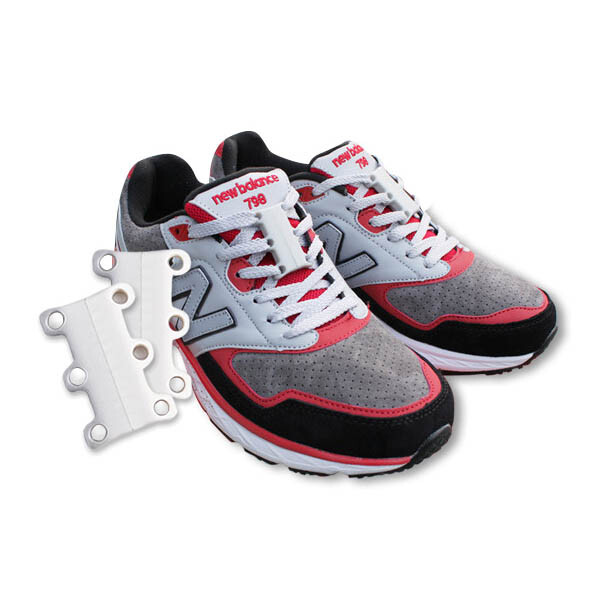 親子旅遊必備單品，最適合長輩及兒童 懶人強磁鞋帶扣|強磁鞋帶扣 強力磁鐵設計，鞋帶扣不易脫落 避免踩到鞋帶摔倒，長輩也不需彎腰綁鞋帶！ 【商品規格】 尺寸｜(大)42×26×7 mm；(小)42×26