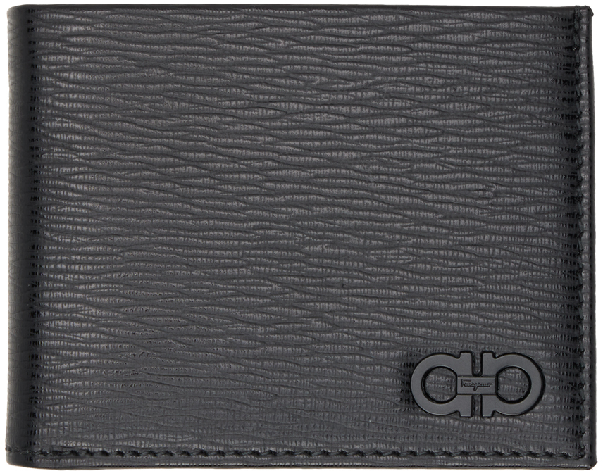 Ferragamo 黑色 Gancini 钱包