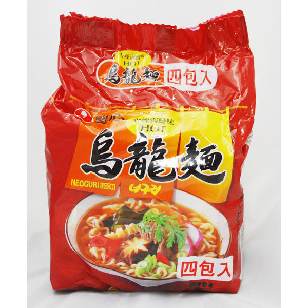 韓國【農心】香辣海鮮烏龍拉麵 120g×4入
