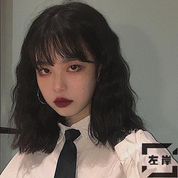網紅假發女中長發自然蓬松羊毛卷短卷發修臉玉米燙泡面頭鎖骨發型