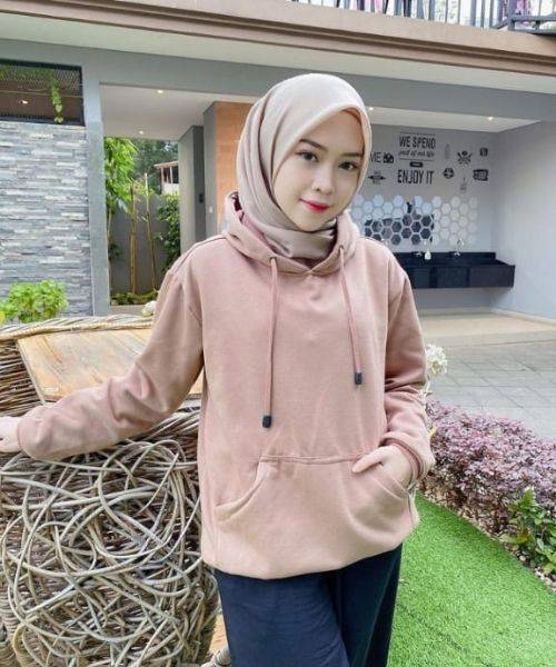 ootd hijab hoodie oversize