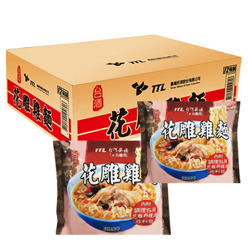 台酒TTL 花雕雞麵袋裝(200g x12包)